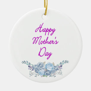happy mother's day white ceramic tree decoration