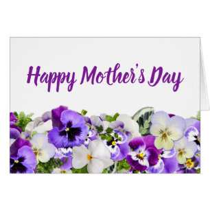 Happy Mother's Day White & Purple Floral
