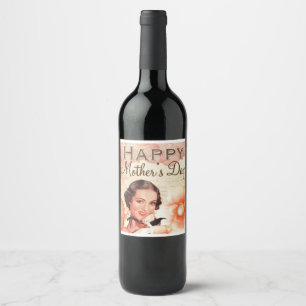 Happy Mother's Day Wine Label