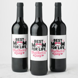 Happy Mothers Day Wine Label