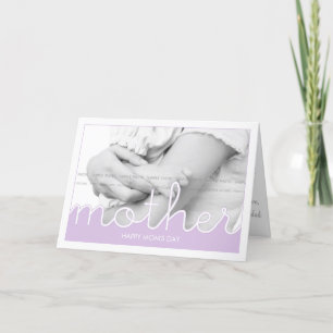 Happy Mother's Day Wishes Photo Moms Day Lavender Card