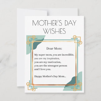 HAPPY MOTHER'S DAY WISHESE FOR MY SUPPER MOM INVITATION