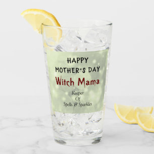 Happy Mother's Day Witch Mama design Glass