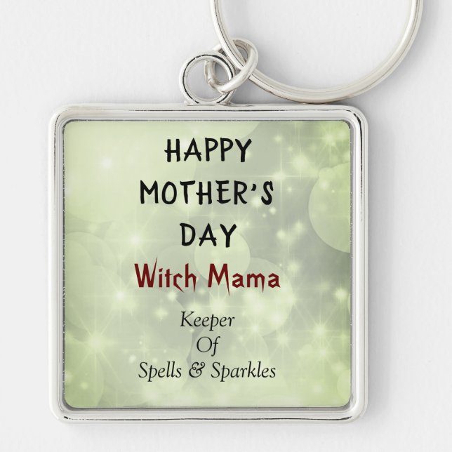 Happy Mother's Day Witch Mama design Key Ring (Front)