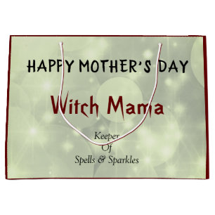 Happy Mother's Day Witch Mama design Large Gift Bag
