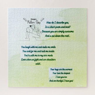 Happy Mother's Day with an original Poem Jigsaw Puzzle