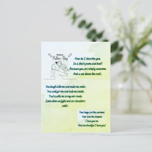Happy Mother's Day with an original Poem Postcard