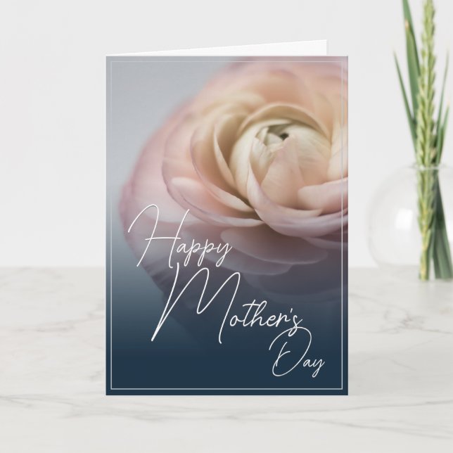 Happy Mother's Day with Big Pink Rose Card (Front)