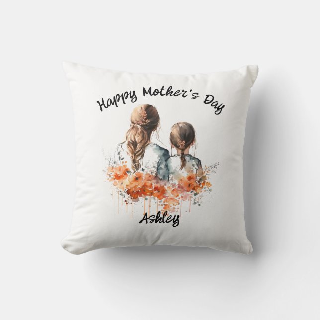 Happy Mother's Day with Daughter    Cushion (Front)