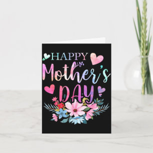 Happy mother's day with floral mum mummy grandma H Card