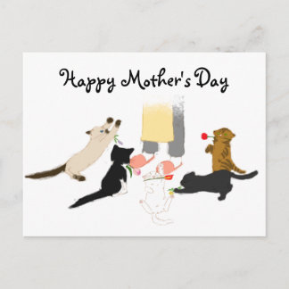 Happy Mother's Day with Kitty. Postcard