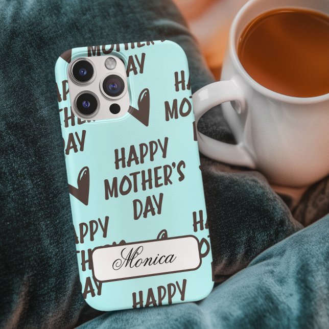 Happy Mother's Day with light blue background  Case-Mate iPhone Case (Happy Mother's Day with light blue background Case-Mate iPhone Case)