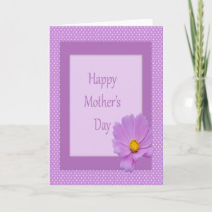 Happy Mother's Day with Light Purple Flower Card