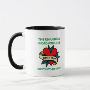 Happy Mothers Day With Love And Flower  Coffee Mug