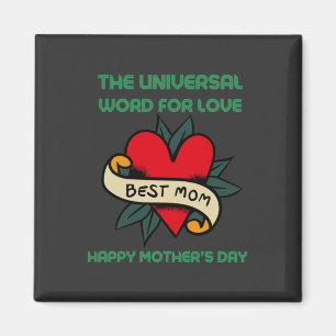 Happy Mothers Day With Love And Flower  Magnet