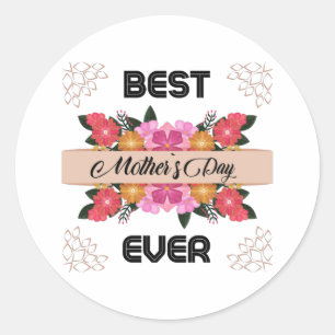 Happy Mothers Day With Love   Classic Round Sticker