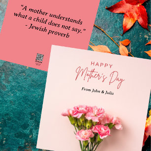 Happy Mother's Day with Pink Flowers Greeting Card