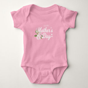 Happy Mother's Day with Pink Roses Bodysuit