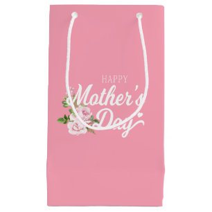 Happy Mother's Day with Pink Roses   Gift Bag