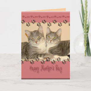 Happy Mother's Day with Two Cats Card