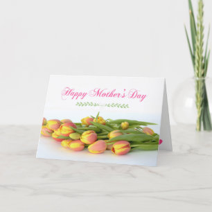 Happy Mother's Day with Yellow and Orange Tulips Card