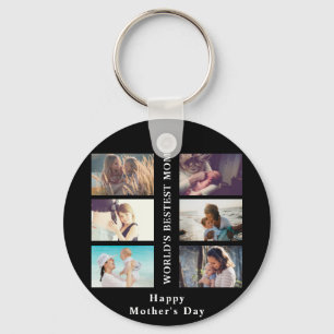 Happy Mother's day World's best mum custom photo Key Ring