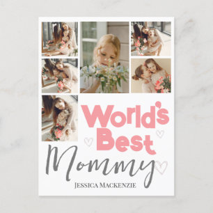 Happy mothers Day, world's best mummy Photo Holiday Postcard