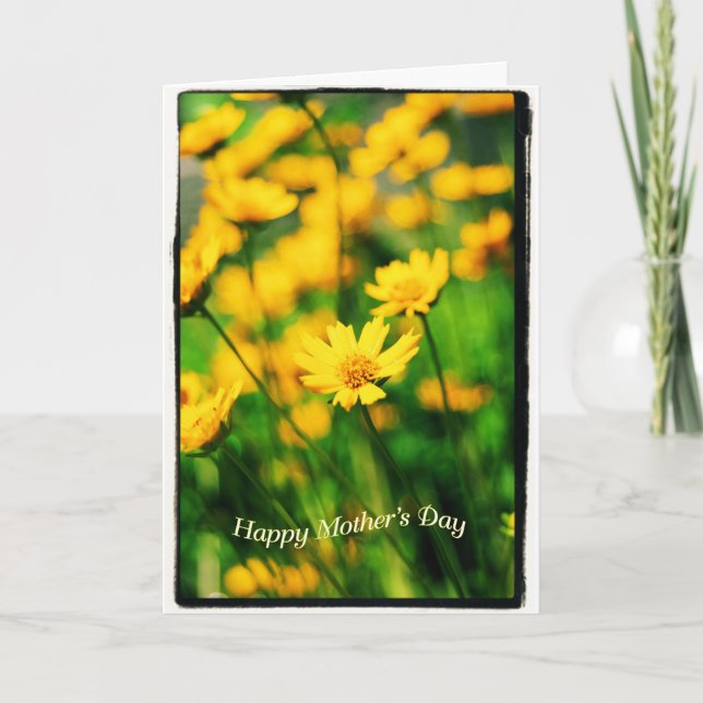 Happy Mother's Day Yellow Flowers Card (Front)