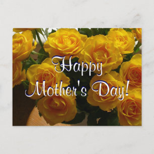 Happy Mother's Day Yellow Roses I Postcard