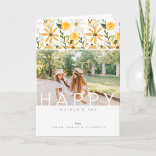 Happy Mother's Day Yellow Wildflower Florals Card