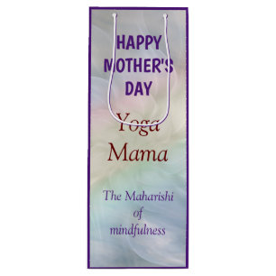 Happy Mother's Day Yoga Mama design Wine Gift Bag