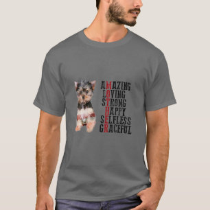 Happy Mother's Day Yorkshire Terrier Dog Mum Dog M T-Shirt