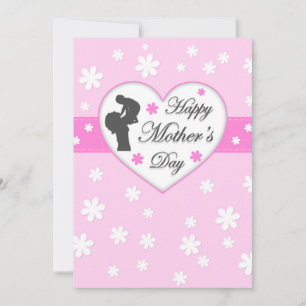 Happy Mother's pink pattern Holiday Card