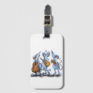 Happy Mouse Music Band Funny Luggage Tag