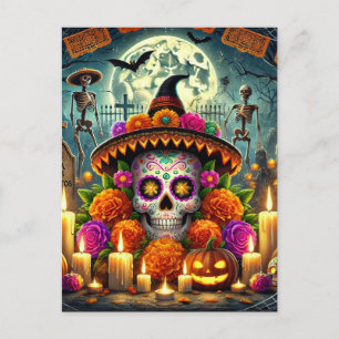 Happy Mouse Pads Halloween Holiday Postcard