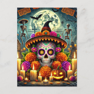 Happy Mouse Pads Halloween Holiday Postcard