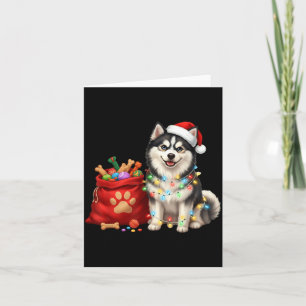 Happy Msky Christmas Lights Dog Mom Msky  Card