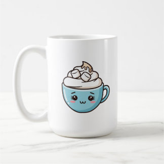 "Happy Mug" Cute Chibi Drink Sticker/Pin Coffee Mug