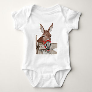 Happy Mule PNG Baby Bodysuit