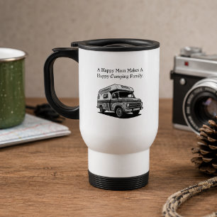 Happy Mum Happy Camping Family Outdoor Joyful Travel Mug