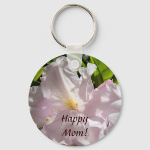 Happy Mum! keychain Pink Glowing Rhodies Flowers