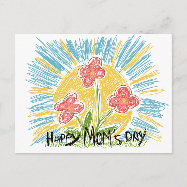 Happy Mum's Day - Flowers - Postcard (Front)