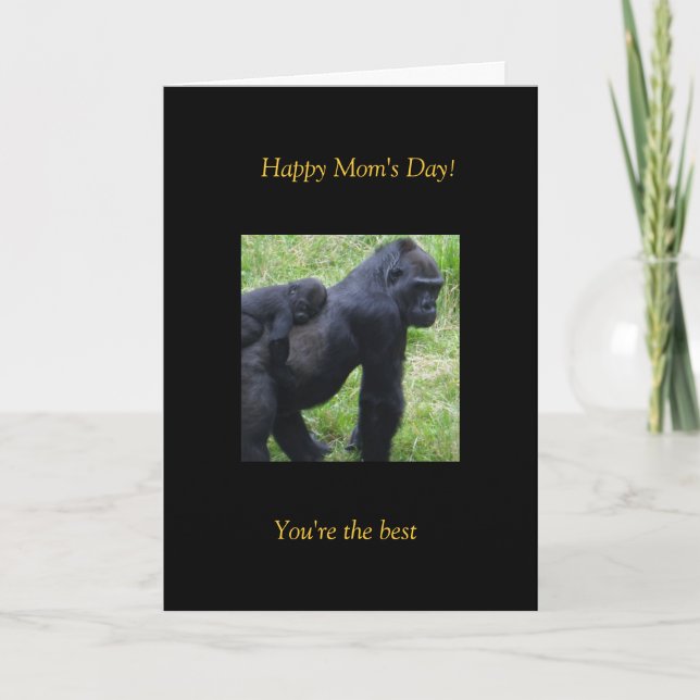 Happy Mum's Day Gorilla's Card (Front)