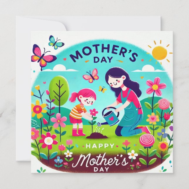 Happy Mum's Day Print Design  Invitation (Front)