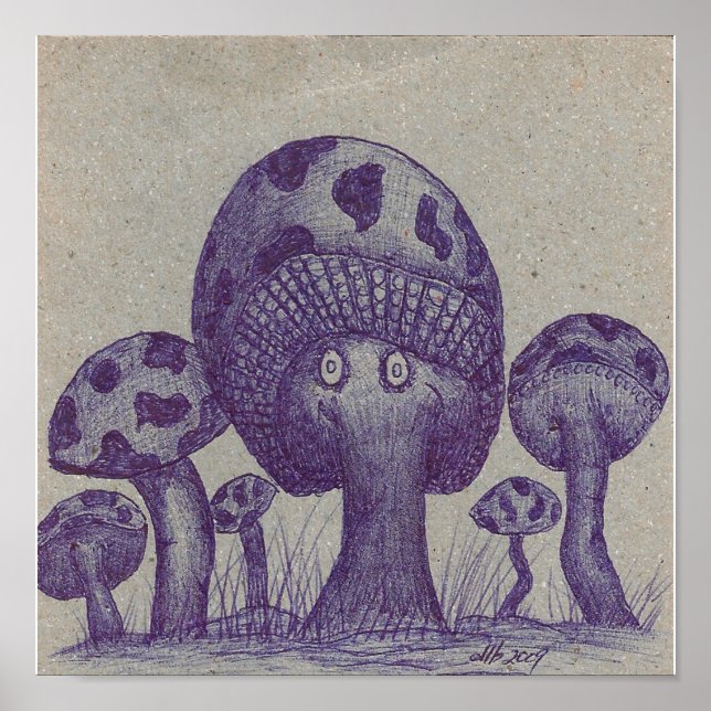 Happy Mushroom Prints (Front)