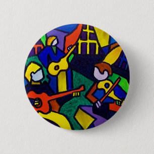 Happy Music 6 Cm Round Badge