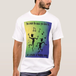 Happy Music- blue/green T-Shirt