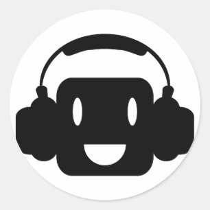 Happy_Music Classic Round Sticker