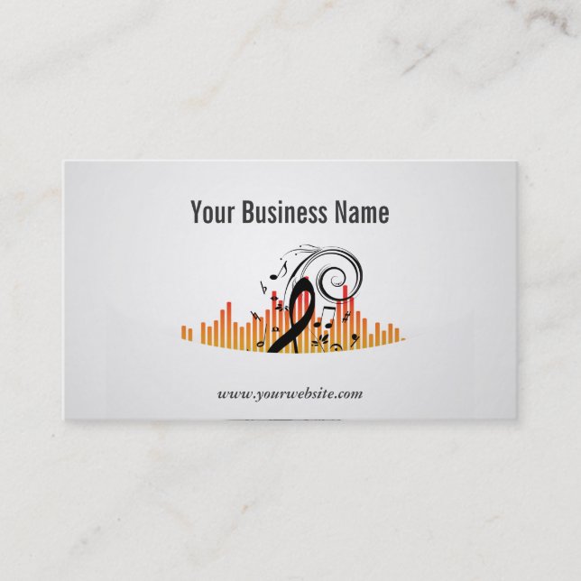 Happy Music Lessons Business Card (Front)