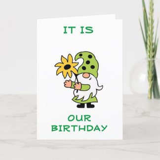 HAPPY "MUTUAL BIRTHDAY" FROM COOL GNOME CARD
